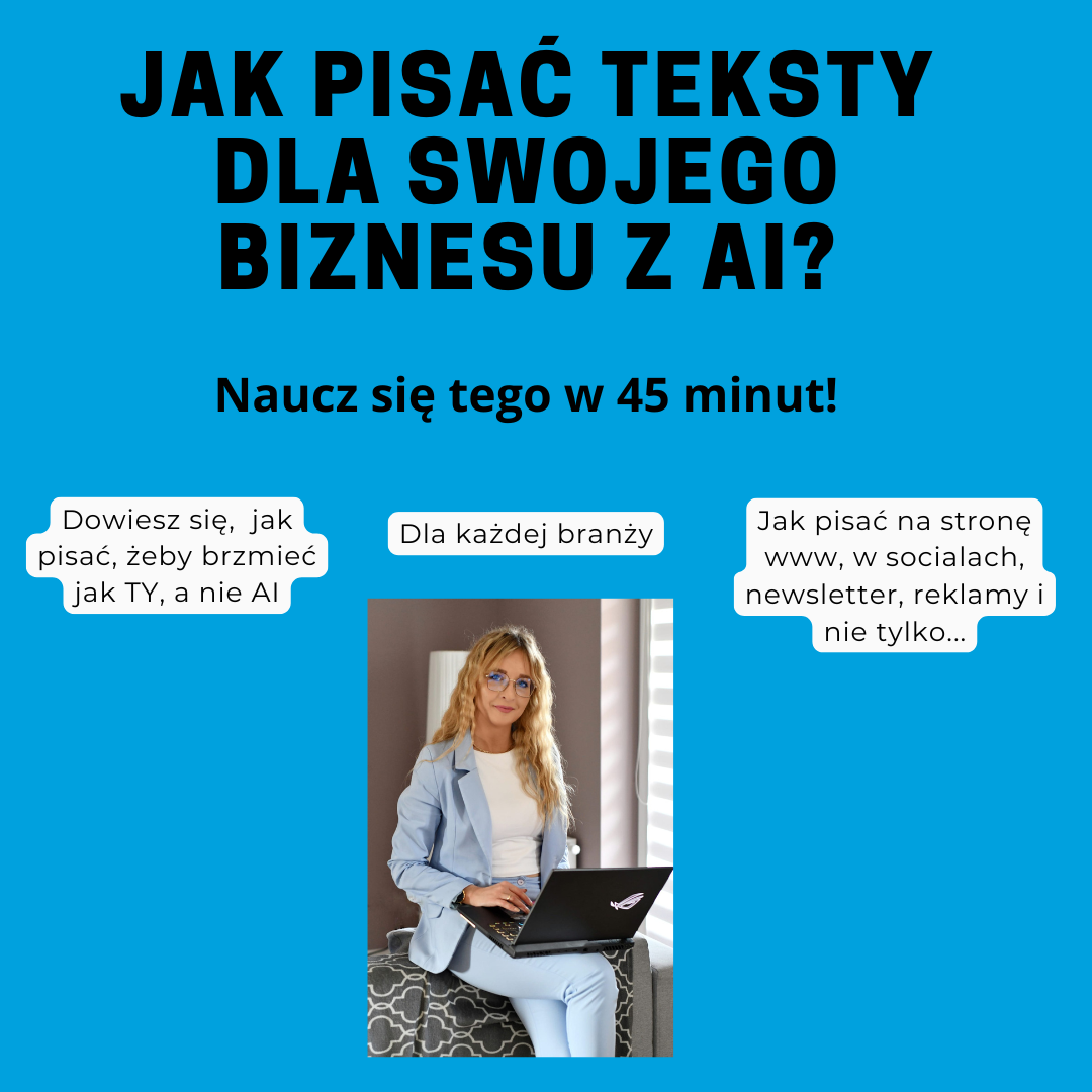 Stwórz treści dla swojego biznesu z AI – kurs w pigułce 45 minut